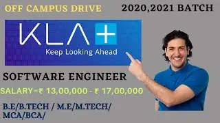 🔴 kla Software engineer | off campus drive for 2020 | 2021 | off campus recruitment 2020 |2021 batch