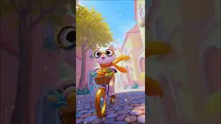 &ldquo;Magical Cat Riding a Cycle | 3D Disney Style Animation Background&rdquo;| Cartoon Carnivals