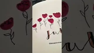 July Bujo Cover page / Bullet Journal theme / quick bujo spread / ideas 🌷