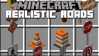 Minecraft REALISTIC ROADS MOD / BUILD YOUR OWN CAR SYSTEM WITH ROADS!! Minecraft