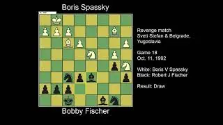 Fischer vs Spassky, Game 18, Yugoslavia Rematch, 1992