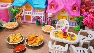 Miniature French Fries and Chips recipe || French Fries with chips recipe I unique Mini kitchen 