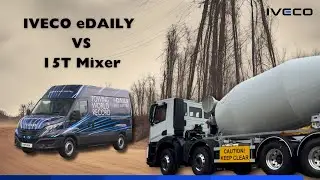Amazing IVECO eDaily Electric Van pulls 15T Mixer Truck