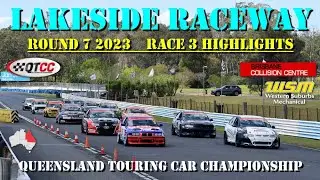 Queensland Touring Car Championship ~ QTCC Round 7 2023 ~ LAKESIDE Raceway ~ Race 3 Highlights.