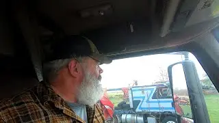 Moving the van trailer out.