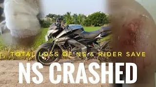 LIVE ACCIDENT 💔 | RIDER SAFE ✅ | NS LOSS 💔🪽 #trending #crash