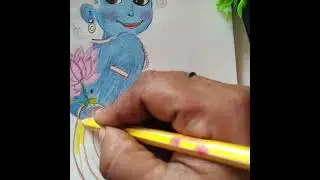 Little Krishna painting full video #youtubevideo 