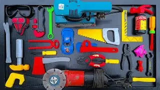 Collection of Repair Tools, Electric Drill, Electric Saw, Hammer With Wriench, Pliers, Hacksaw