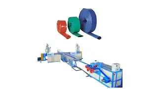 TPU pu polyurethane layflat tube hose pipe production extrusion making machine line extruder