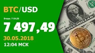 Курс биткоина сегодня 30 мая 2018: 7497,49 доллара за один биткоин