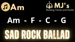 Sad Rock Ballad in A minor Backing Track | 70 bpm | Guitar Backing Track