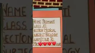 Biology Investigatory Project Class..11Th#class11 #creativeart#biology#project