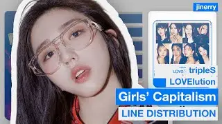 [LAYOUT TEST] tripleS LOVElution - Girls' Capitalism ⇢ Line Distribution & Color Coded