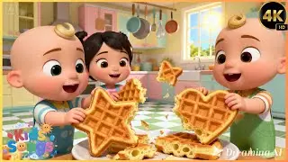 Kids Enjoy Waffer Recipe Song 🍪🎵 | Fun Cocomelon Style Cooking for Kids