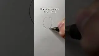How normal people draw a circle Vs artist #art #shorts