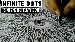 The Eye | Infinite dots | Creative Ink Pen Drawing | Anubha Shrivastava