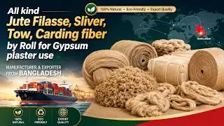 Jute Sliver, Filasse, Tow, Carding fiber exporter from Bangladesh #JuteTow #JuteSliver #JuteFilasse