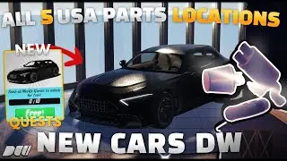 *UPDATE* ALL 5 USA BARN FINDS PARTS LOCATIONS | DRIVE WORLD | NEW CAR! ROBLOX DRIVE WORLD PARTS