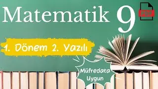 Matematik 9. Sınıf 1. Dönem 2.Yazılı +PDF Yeni Müfredat Maarif Model Matematik 9 yazılı