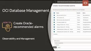 OCI Database Management: How to create Oracle-recommended alarms