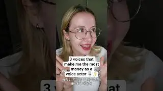these 3 voices make me the most money as a voice actor #voiceactor #voiceover #shorts #anime #성우