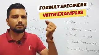 Format Specifiers In C With Examples {Hindi}| Types, Examples & More!  | Lec : 2.8