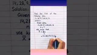 Arithmetic mean Class 10 #shorts