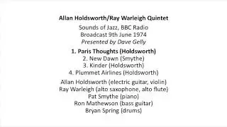 Allan Holdsworth - Ray Warleigh Quintet: Paris Thoughts