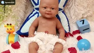 IVITA Boneca Bebe Reborn de silicone de corpo inteiro de 14 polegadas