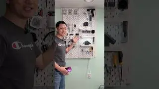 IKEA Skadis pegboards cover up messy electrical panel