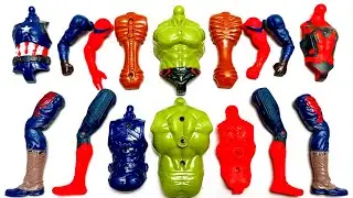 AVENGERS TOYS ASSEMBLE SPIDER-MAN HULK CAPTAIN AMERICA AND SIREN HEAD MARVEL'S SUPERHERO TOYS 