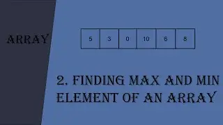 Finding Max and Min Element of an Array | Data Structures and Algorithms