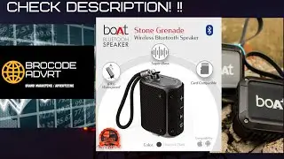 BoAt Grenade | Wireless Portable Speaker | Brocode Advert | Check Description | Promotional