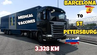 Live 13 | Euro Truck Simulator 2 | MEDICAL VACCINES | ESTONIA to SPAIN | 3,328 KMS | PART 2