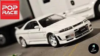 Nissan Skyline GT-R R33 Nismo 400R White by Pop Race 1/64 | UNBOXING and REVIEW