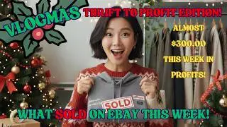 What Sold on eBay This Week 🎄 REAL Profits Revealed Vlogmas Countdown to Christmas  eBay Reselling