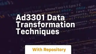 ad3301 data transformation techniques