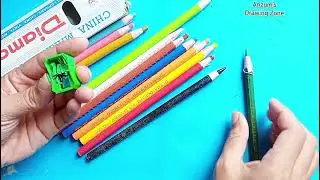 How to sharpen Diamond Color pencils||  How to China marker sharpen
