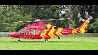 Cornwall Air Ambulance G-CNLL (HLE20) Taking Off From Scorrier House (Helifest 2025) 19/07/25