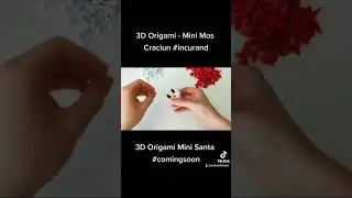 3D Origami Mini Santa #shorts #christmas #diy #tutorial #comingsoon #craft #origami #3dorigami#santa