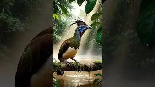 The Strange Hoatzin Eating Fruit    Amazon Bird 8K