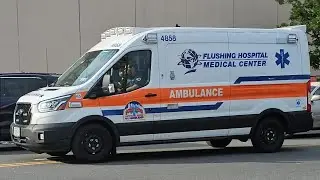 Flushing Hospital Medical Center EMS Responding On Archer Ave In Jamaica, Queens, New York City