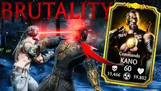 Commando KANO Character Ascension & Brutality Gameplay Review in Survivor Realm Klash | MK Mobile