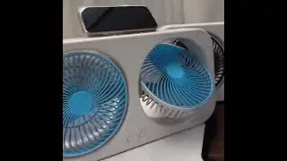 Portable Dual Head USB Desk Fan with Wall Mount Option, 3 Speed Adjustments,#youtubeshort
