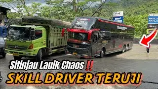 Kacau‼️Skill Driver Bus dan Truck Uji Nyali Ragam Sitinjau Lauik
