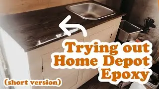 VINYL STICK FLOORING INSTALLATION | BAR TOP HOME DEPOT | Off Grid Cabin Episode 9 | SHORT VERSION