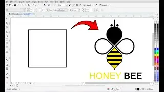 Creative Honey Bee Logo Design | Simple & Clean Logo Animation #graphicdesign #coreldraw #tutorial