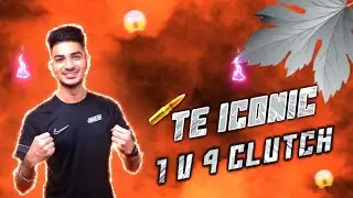 TE iconic 1 v 4 clutch | ff esports highlight | dangerous clutch of te iconic | TE ICONIC highlight