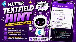 FLUTTER ANDROID -  TEXT FIELD HINT || STYLE: COLOR, FONT, TEXT DIRECTION || TUTORIAL