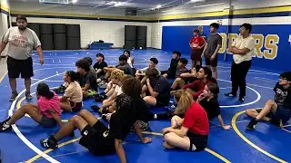 Coach Roberts teaching the Violent dance